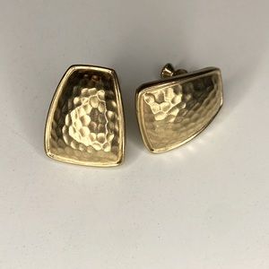 Vintage hammered gold Napier gold earrings